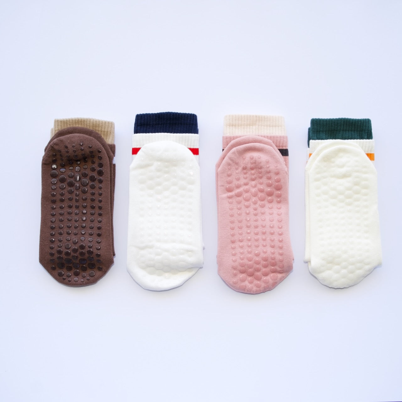 Playful Pup Grip Crew Socks – (4 Pack)