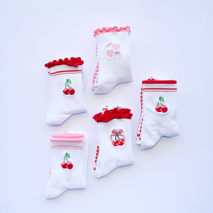 Cute Cherry Pop grip socks - (5 Pack)
