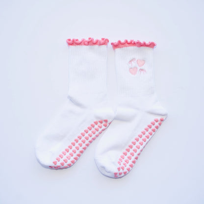 Cute Cherry Pop grip socks - (5 Pack)